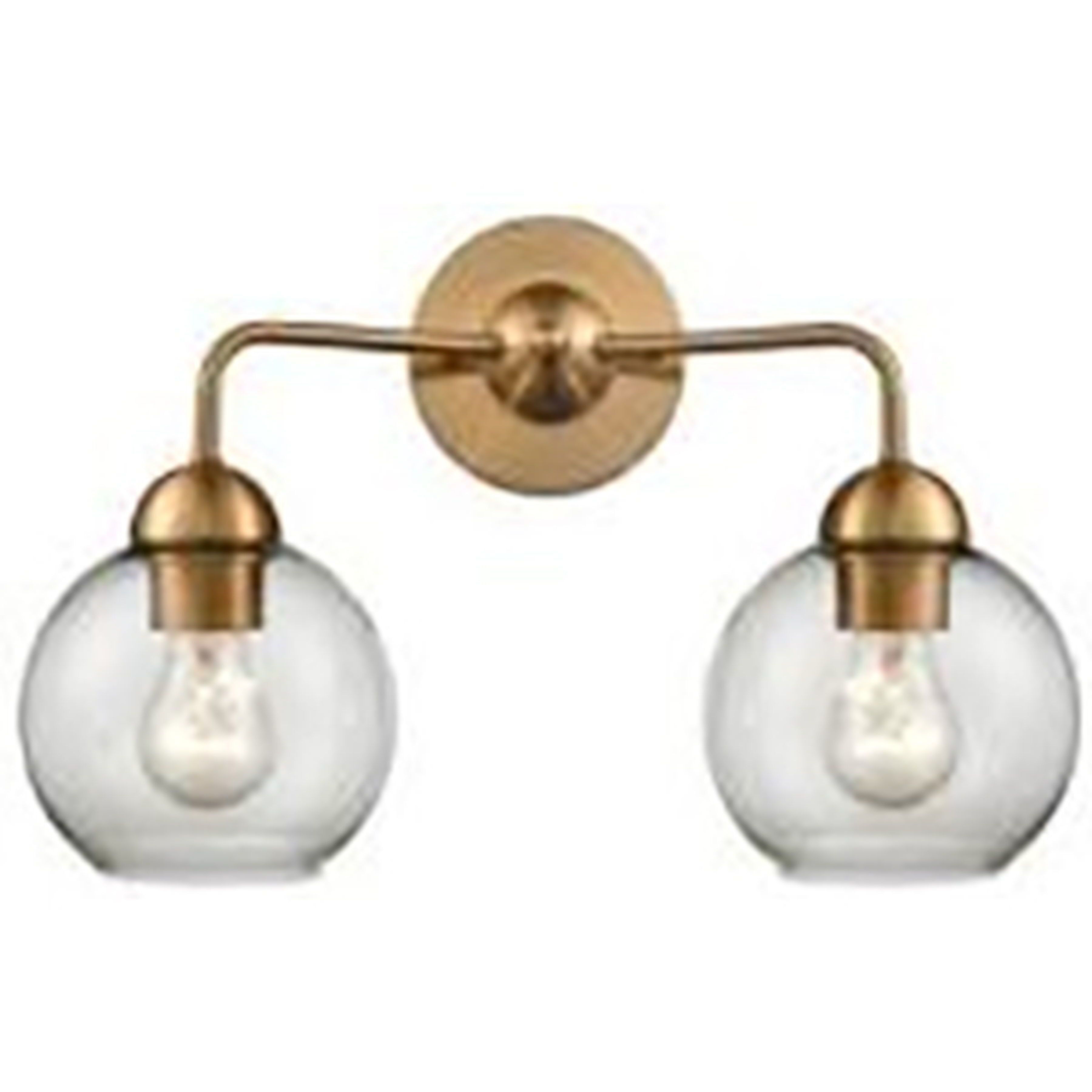 Bronson 2 Light 15.75 inch Burnished Brass Vanity Light Wall Light