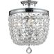 Archer 3 Light 11.5 inch Polished Chrome Semi Flush Ceiling Light in Clear Hand Cut