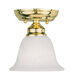 Essex 1 Light 6 inch Polished Brass Semi-Flush Mount Ceiling Light