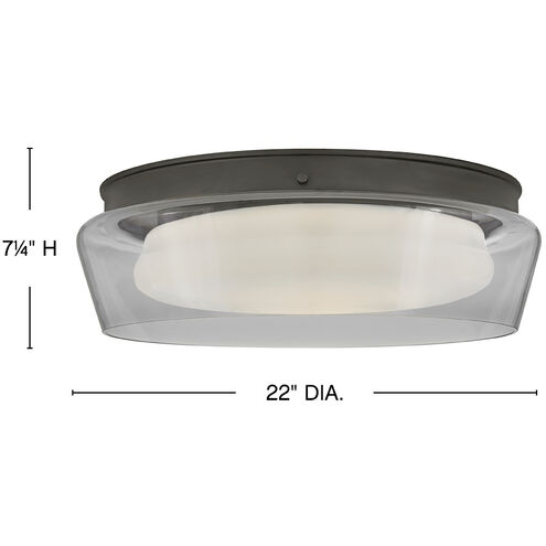 Demi LED 22 inch Black Oxide Flush Mount Ceiling Light