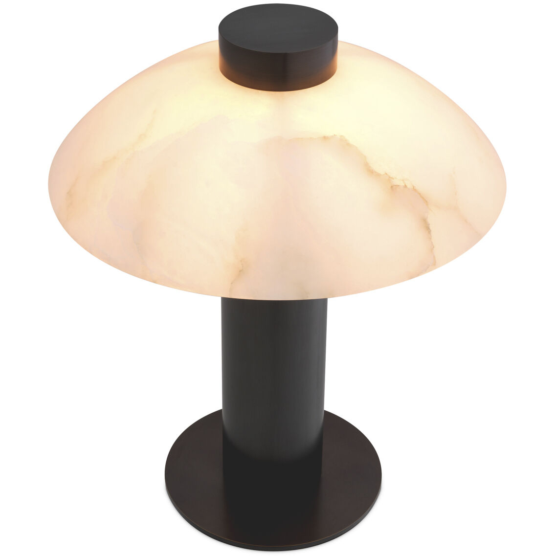 Châtel 19.29 inch 8 watt Bronze Highlight with Alabaster Table Lamp Portable Light