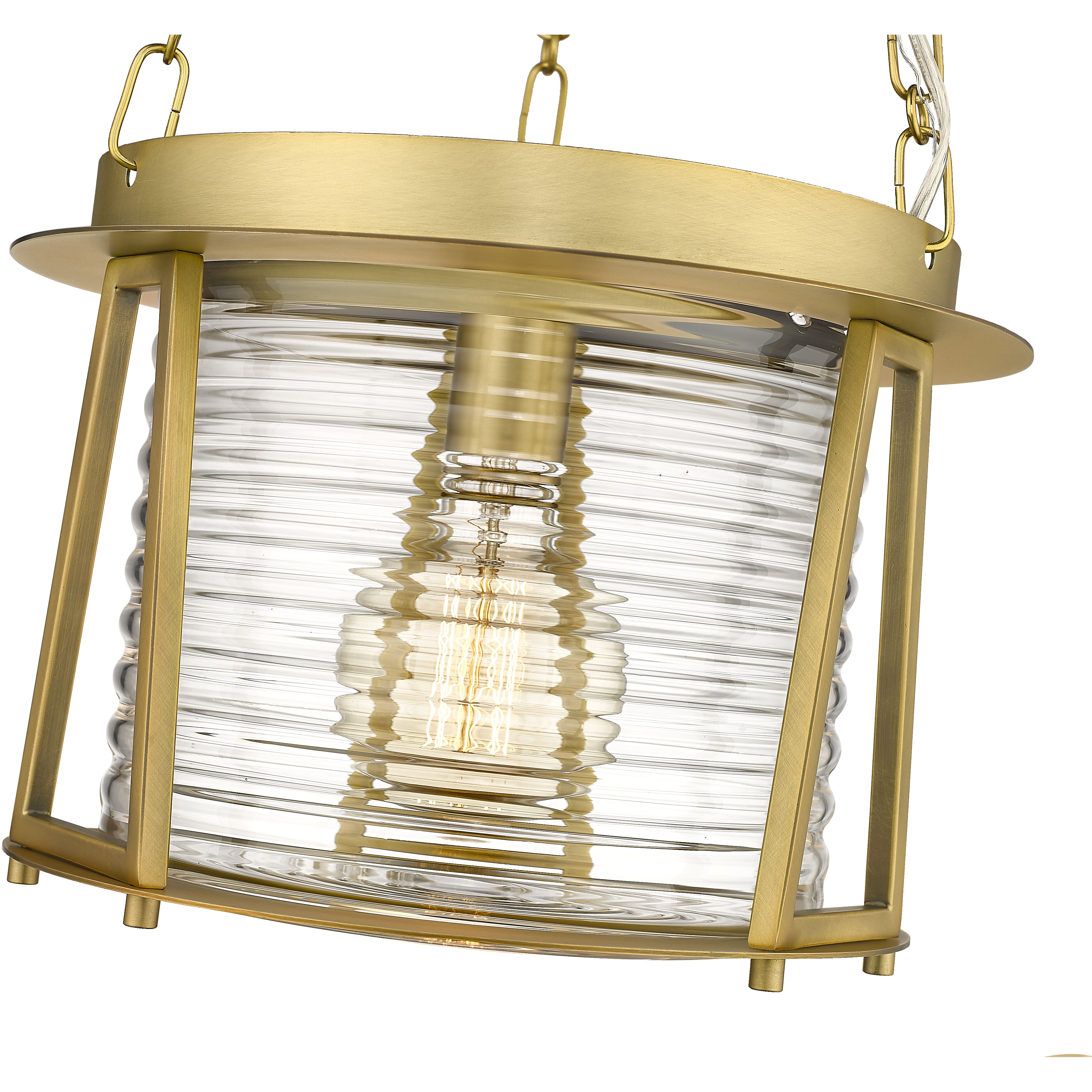 Cape Harbor 1 Light 13 inch Rubbed Brass Pendant Ceiling Light