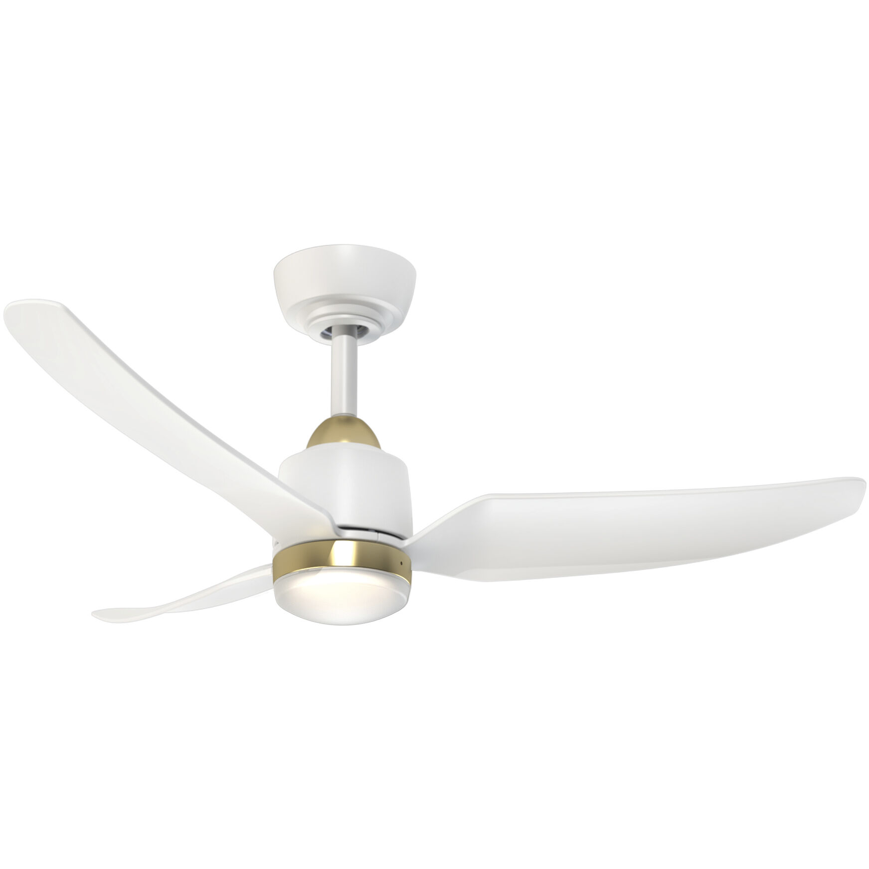 Hugo 42 inch Brushed Gold/Matte White Ceiling Fan