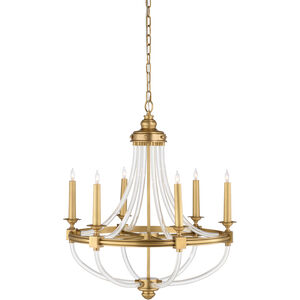 Wildwood 6 Light 28 inch Antique/Clear Chandelier Ceiling Light