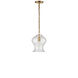 Thomas O'Brien Katie 1 Light 8 inch Hand-Rubbed Antique Brass Pendant Ceiling Light in Seeded Glass