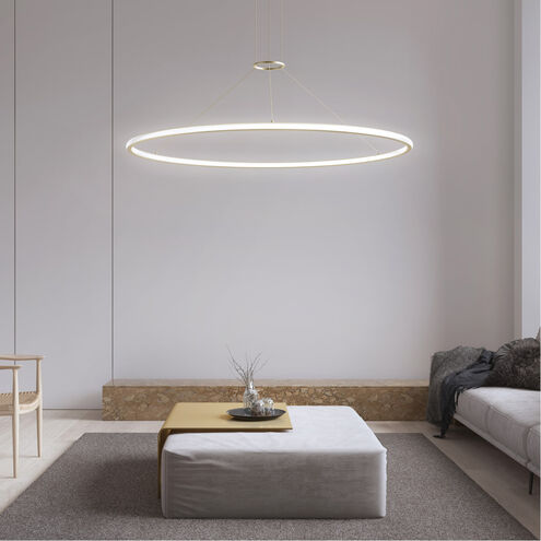 Luna LED 62 inch Painted Brass Pendant Ceiling Light