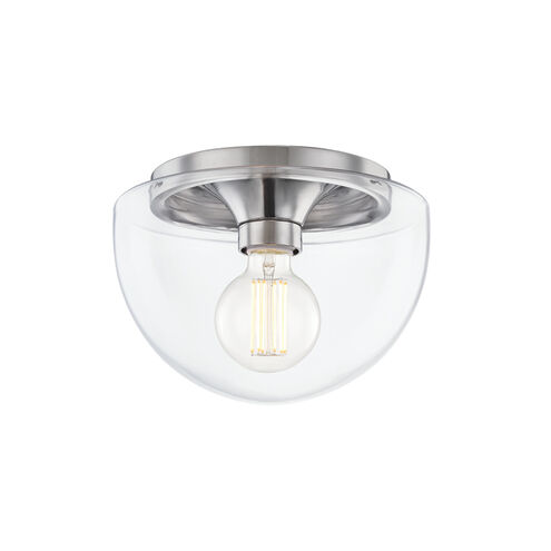 Grace 1 Light 10 inch Polished Nickel Flush Mount Ceiling Light