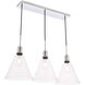 Hugh 3 Light 36 inch Chrome Pendant Ceiling Light