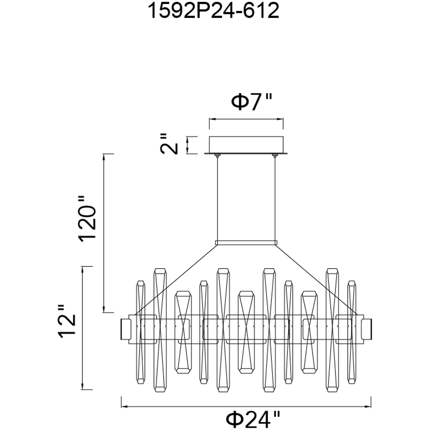 Aya LED Pearl Black Chandelier Ceiling Light