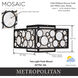 Mosaic 2 Light 15 inch Oil Rubbed Bronze Flush Mount Ceiling Light