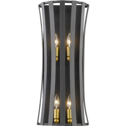Geist 4 Light 10.5 inch Bronze Gold Wall Sconce Wall Light