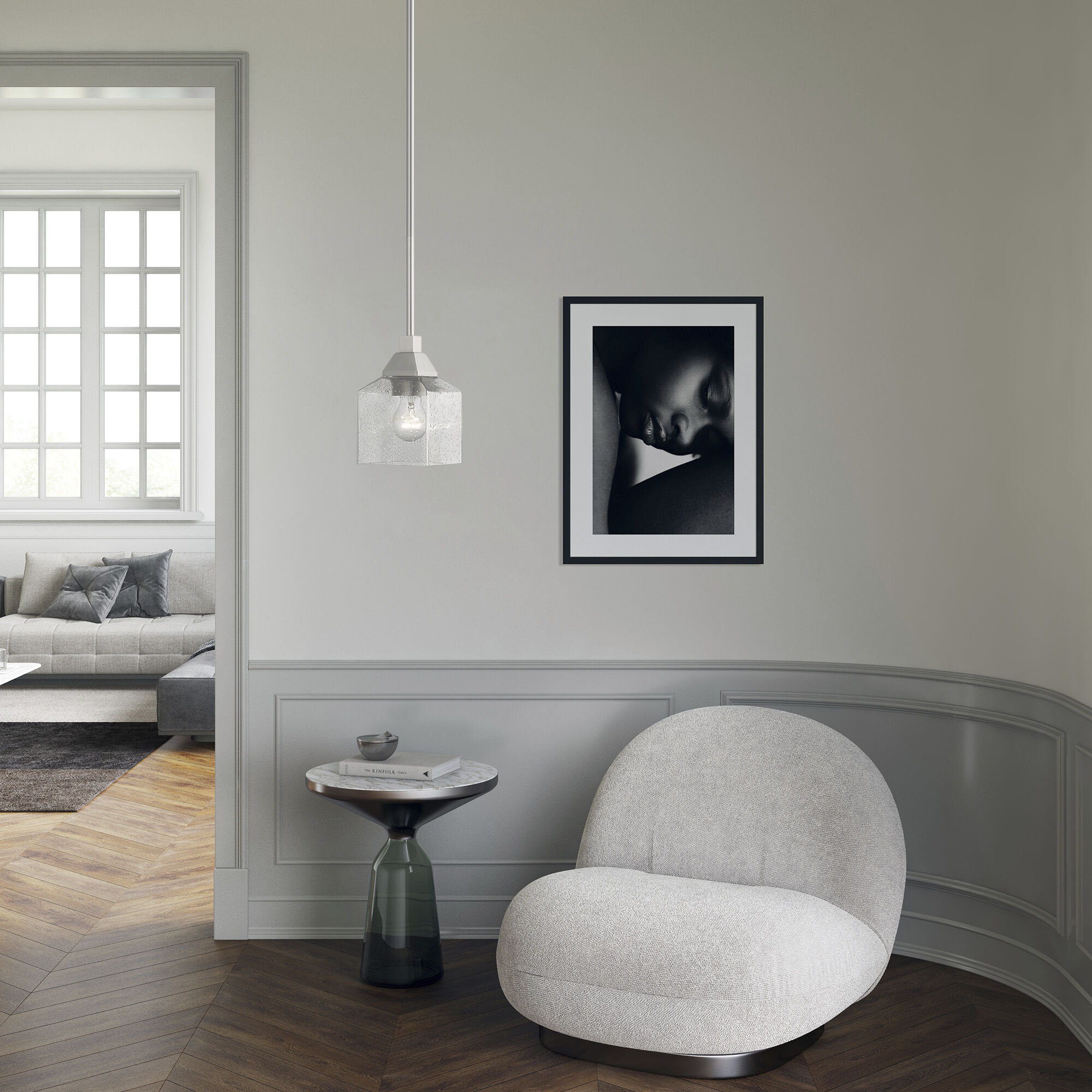 Aragon 1 Light 5 inch Brushed Nickel Mini Pendant Ceiling Light