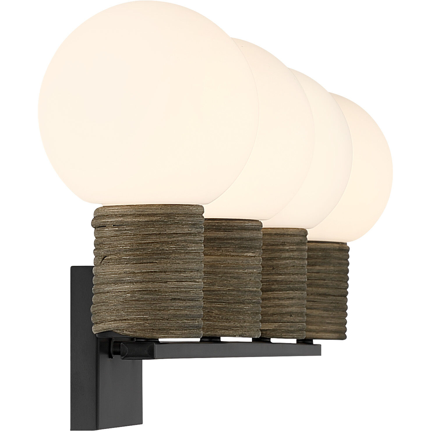 Jarrell 4 Light 33.5 inch Matte Black Bathroom Vanity Light Wall Light