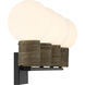 Jarrell 4 Light 33.5 inch Matte Black Bathroom Vanity Light Wall Light