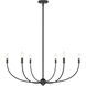 Shannon 6 Light 42 inch Matte Black Chandelier Ceiling Light