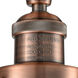 Franklin Restoration Olean 1 Light 6.75 inch Antique Copper Semi-Flush Mount Ceiling Light in Seedy Glass, Franklin Restoration