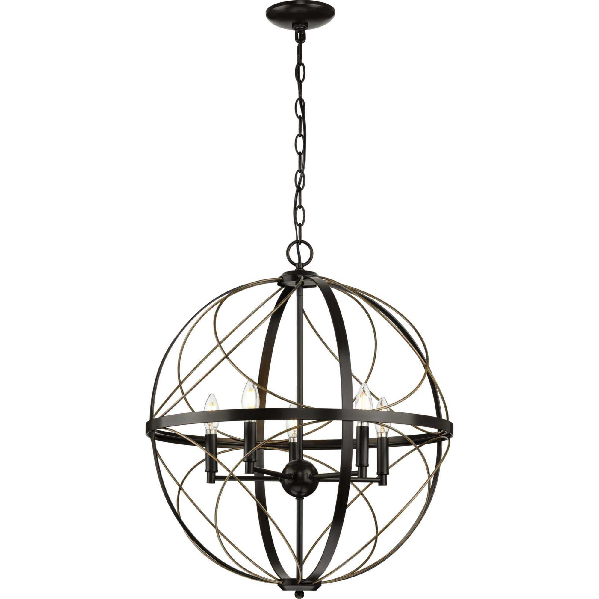 Brandywine 5 Light 22 inch Antique Bronze Pendant Ceiling Light