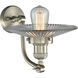 Franklin Restoration Halophane LED 9 inch Brushed Satin Nickel Sconce Wall Light in Clear Halophane Glass, Franklin Restoration