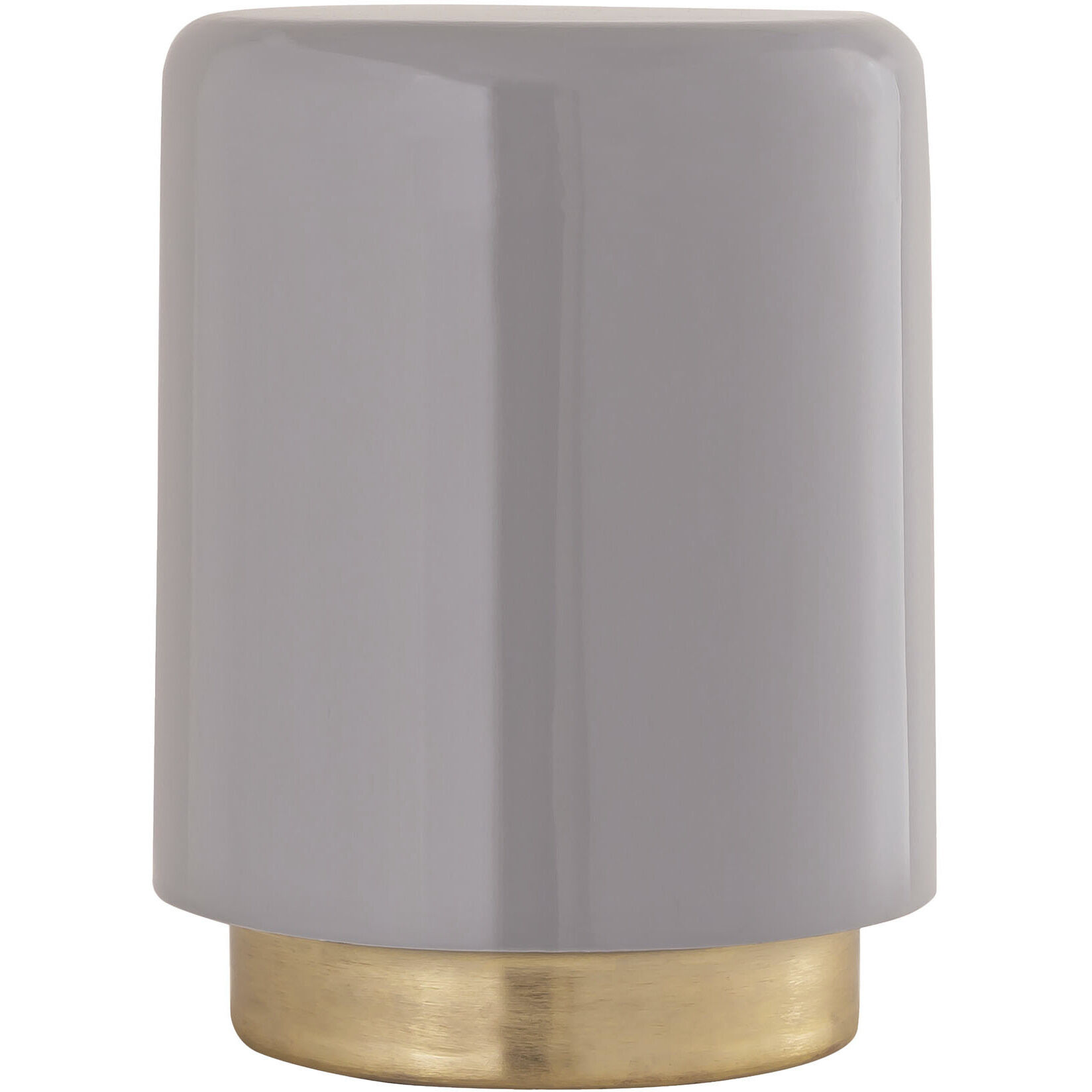 Genesis 18.5 X 12 inch Gray Enamel with Gold Accent Table