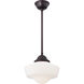ML 1 Light 13.75 inch Brushed Bronze Pendant Ceiling Light