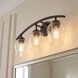 Transitional 3 Light 24 inch Matte Black Bathroom Vanity Light Wall Light