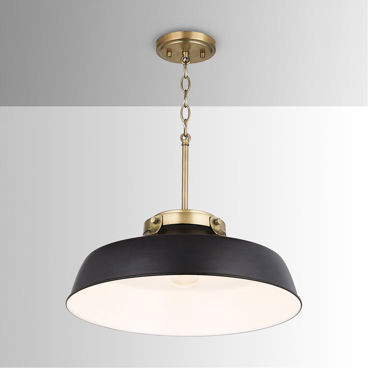 Oakwood 1 Light 18 inch Matte Black Pendant Ceiling Light