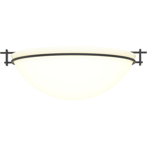 Moonband 3 Light 15.9 inch Black Semi-Flush Ceiling Light in Opal, Large