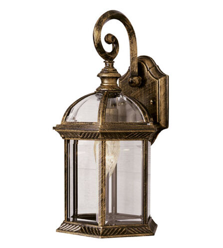 Wentworth 1 Light 16 inch Black Gold Outdoor Wall Lantern