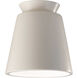 Radiance Collection 1 Light 7.5 inch White Crackle Flush-Mount Ceiling Light
