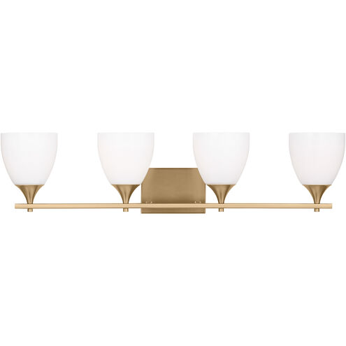 Drew & Jonathan Toffino 4 Light 36 inch Satin Brass Wall Bath Fixture Wall Light