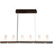 Carlyle Corona LED 44 inch Metallic Beige Silver Linear Chandelier Ceiling Light