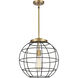 Lake Placid 1 Light 16 inch Brushed Brass Pendant Ceiling Light