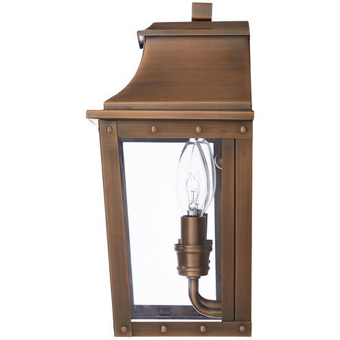 Coventry 2 Light 12 inch Copper Patina Exterior Pocket Wall Mount