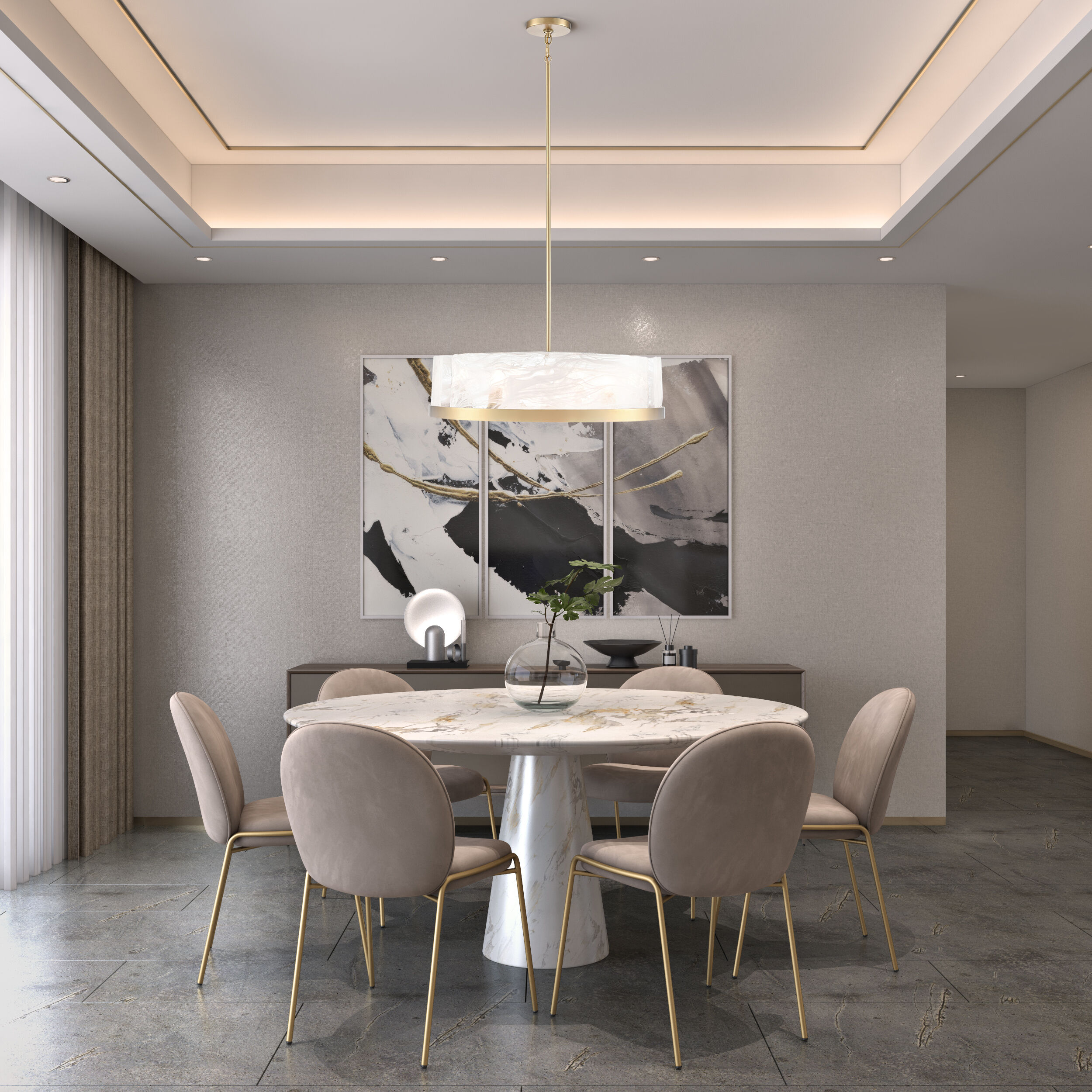 Skye 6 Light 24.02 inch Brushed Brass Chandelier Ceiling Light