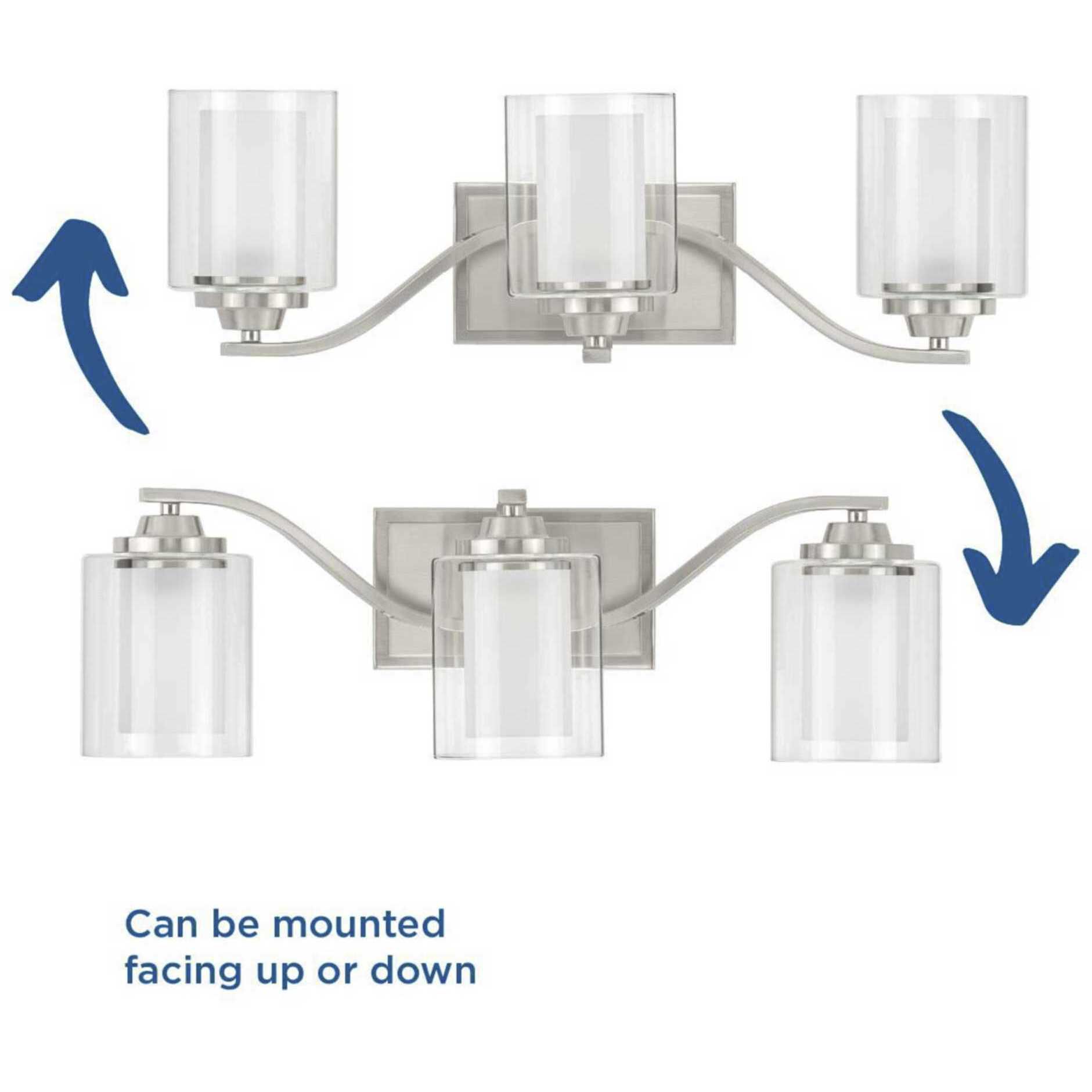 Kene 3 Light 23 inch Brushed Nickel Bath Vanity Wall Light