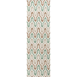 Fallon 96 X 30 inch Emerald, Camel, Ivory Rug