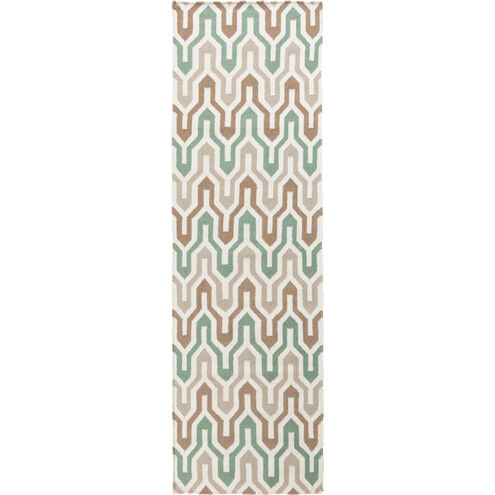 Fallon 96 X 30 inch Emerald, Camel, Ivory Rug