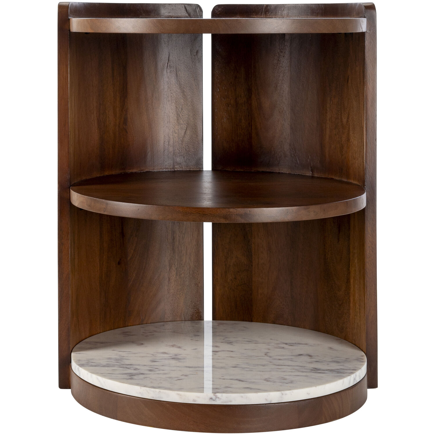 Gerald 24 X 20 inch Top: Dark Brown; Base: Dark Brown/White End Table