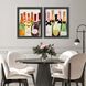 Bubbly Multi and Black and Green and Orange Framed Art