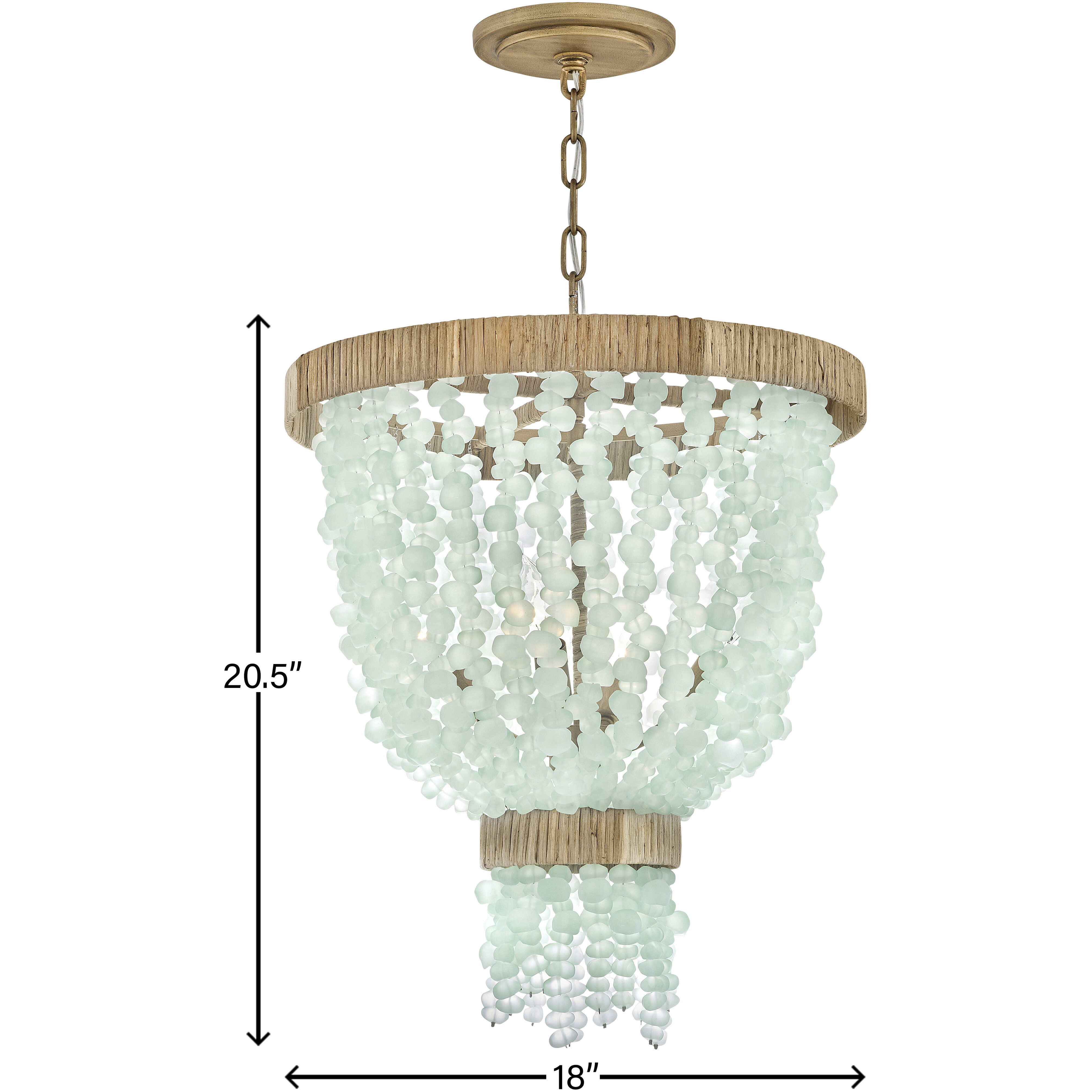 Dune LED 18 inch Burnished Gold Pendant Ceiling Light