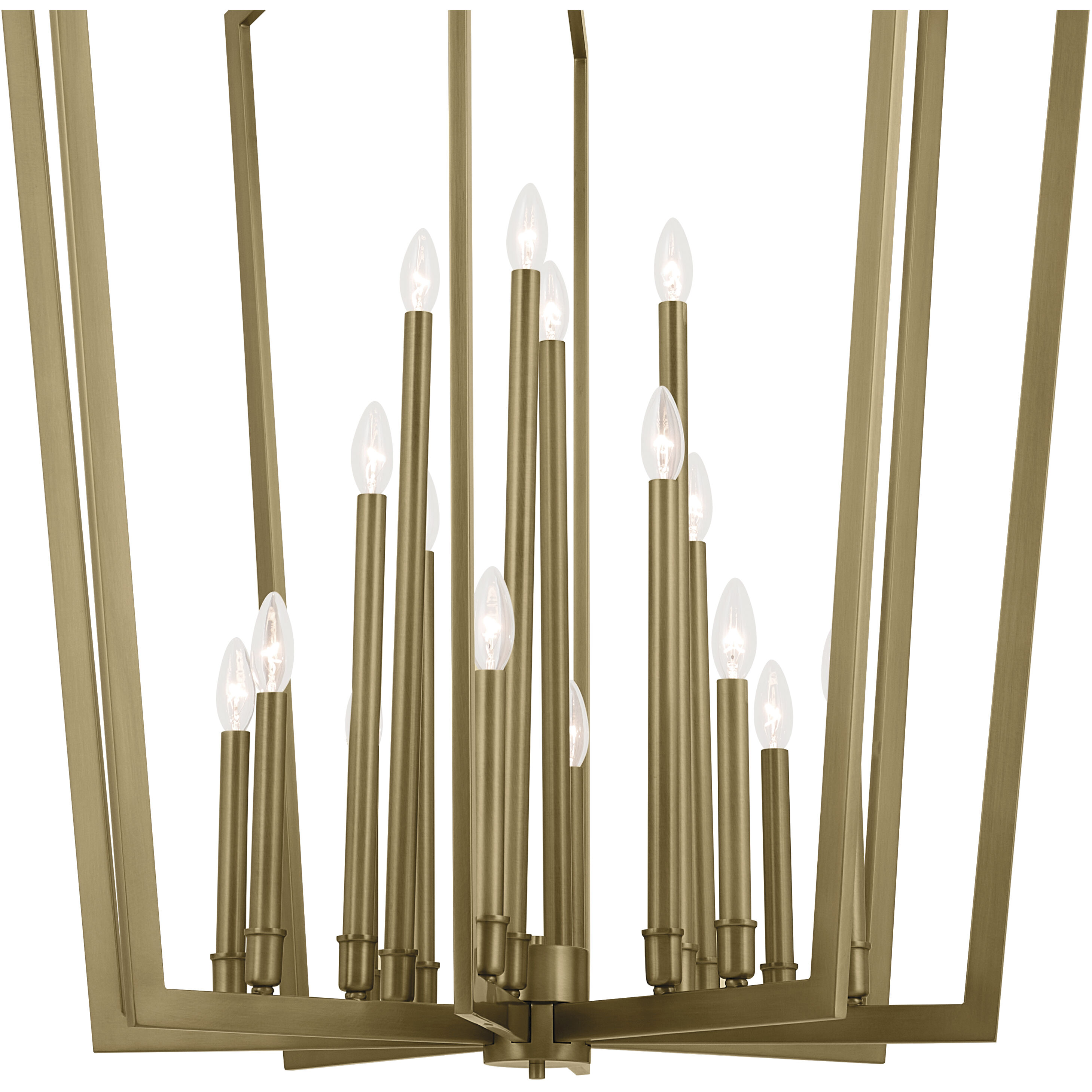 Abbotswell 16 Light Natural Brass Pendant Ceiling Light