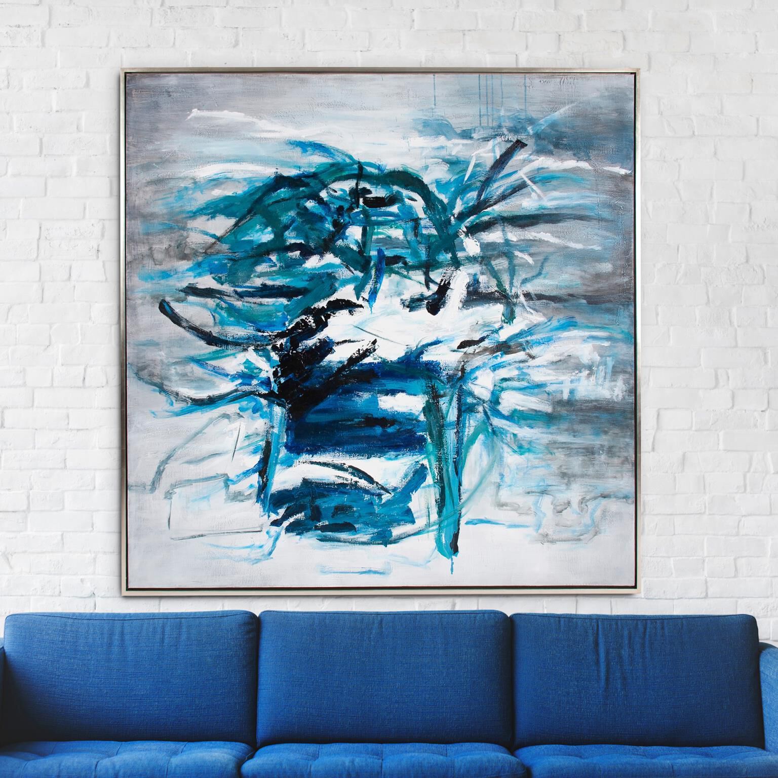 Anger Management 61.5 X 61.5 inch Hand Painted Canvas