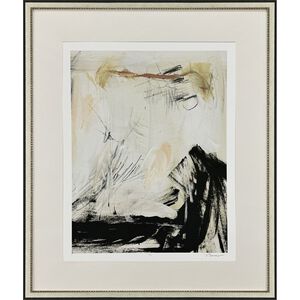 Quiet Ferocity Black and Beige Framed Art