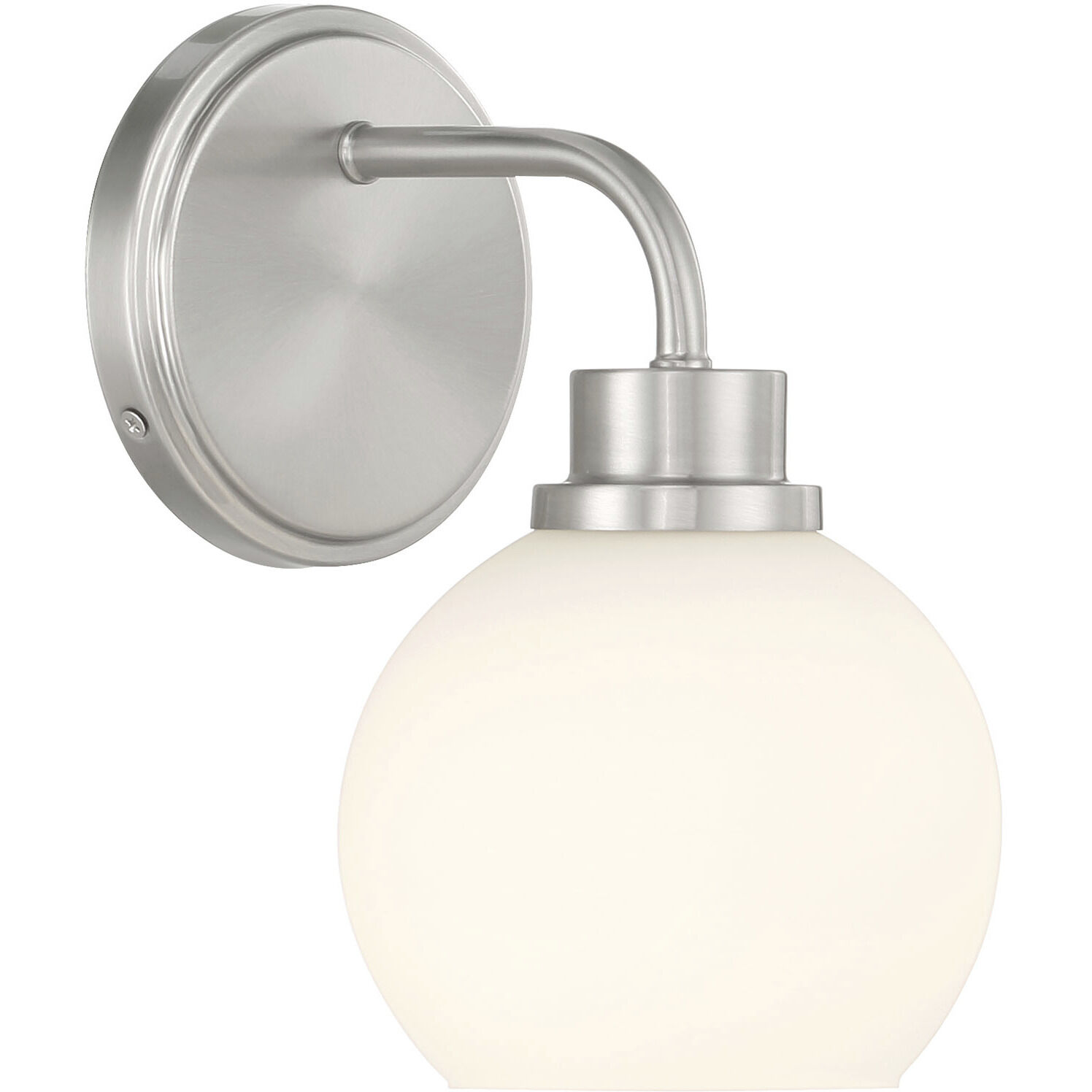 Contemporary 1 Light 6 inch Brushed Nickel Wall Sconce Wall Light