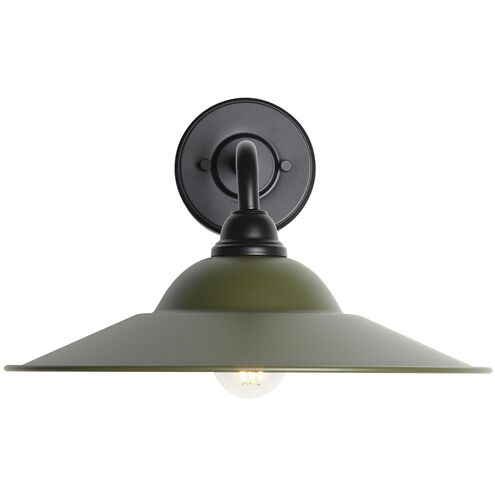 Croma 1 Light 9 inch Matte Black Outdoor Wall Sconce in No Glass, Matte Pine