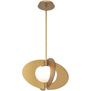 Echelon 1 Light 16 inch Aged Brass Pendant Ceiling Light