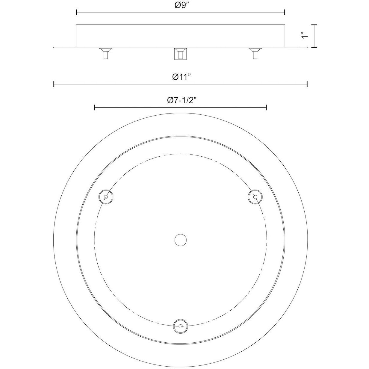 Canopy Black Chrome LED Canopy