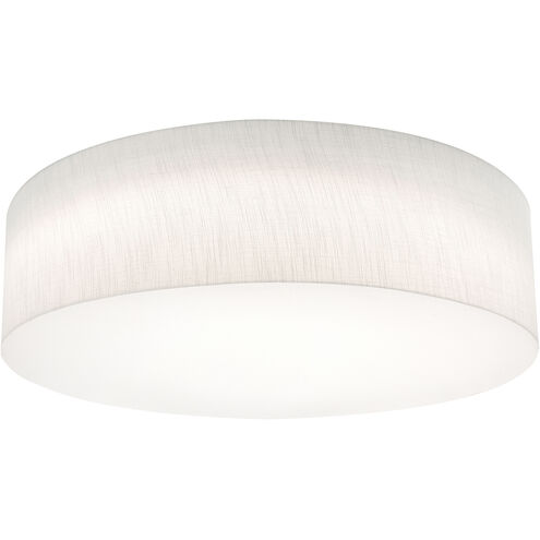 Anton 3 Light 24 inch Linen White Flush Mount Ceiling Light in Incandescent