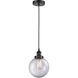 Edison Beacon LED 8 inch Matte Black Mini Pendant Ceiling Light