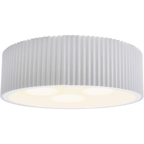 Brendon 3 Light 17 inch Matte White with Frosted White Flush Mount Ceiling Light